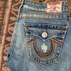 True Religion ‘Joey Big T’ with rainbow stitching on back pockets
